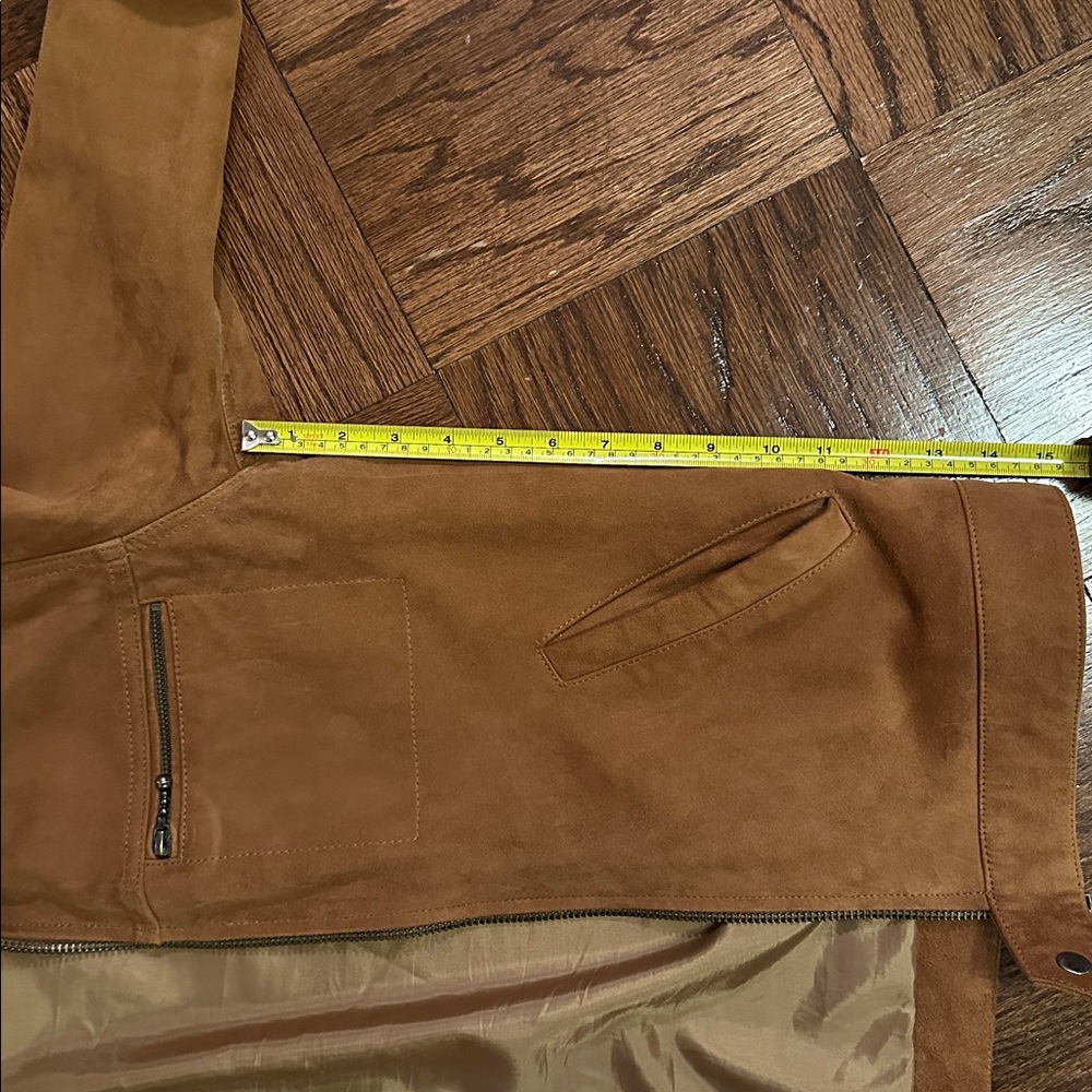 Men's Tan Suede Jacket - Picture 7 of 7